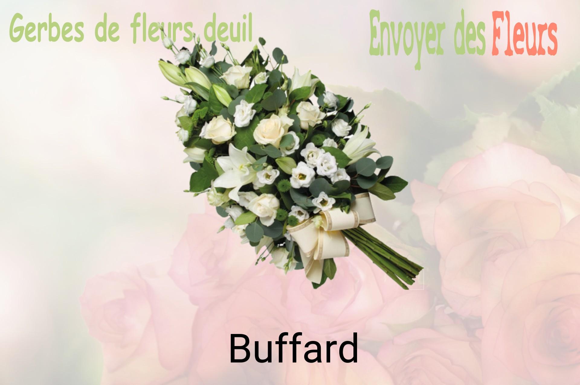 Gerbe de fleurs de deuil livrée à Buffard
